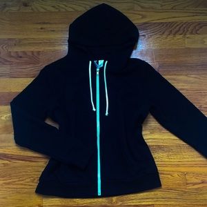 Casual black zip up hoodie